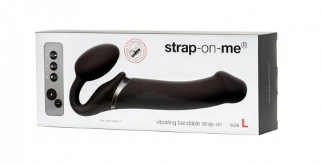Большой безремневой страпон с вибрацией Strap-on-me L (3 мотора, 3 режима, 3 скорости)