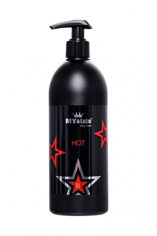 Разогревающий лубрикант на водной основе с дозатором MYLUBE HOT (500 мл)