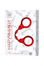 Красные силиконовые наручники ШТУЧКИ-ДРЮЧКИ