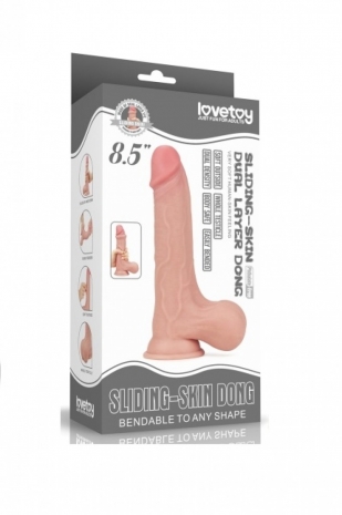 Супер реалистичный фаллос с подвижной кожей Sliding-Skin Dong 8.5''