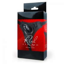 Кожаные страпон-трусики со штырьком Real Leather (размер M)