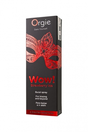 Оральный спрей Orgie WOW! STRAWBERRY ICE Blowjob Spray с охлаждающим и возбуждающим эффектом (10 мл)