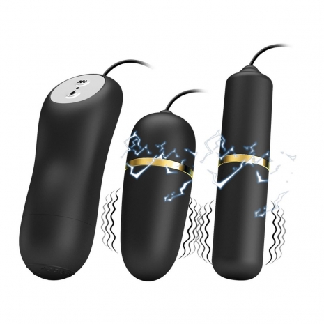 Набор с электростимуляцией Double Vibro Bullets (3+7 режимов)