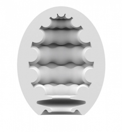 Мини-мастурбатор в форме яйца с самолубрикацией Egg Single Riffle