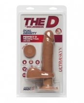 Супер реалистичный смуглый вибратор на присоске The D - Perfect D Vibrating 7"