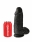 Черный фаллос с мошонкой на присоске King Cock 9 Chubby - Black