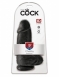 Черный фаллос с мошонкой на присоске King Cock 9 Chubby - Black4