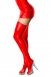 Красные эластичные чулочки Glossy M (имитация винила)2