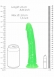 Фаллоимитатор Slim на присоске люминисцентный салатовый 20 см3