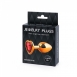 Малая золотая пробка с красным кристаллом в виде сердца Jewelry Plugs Anal3