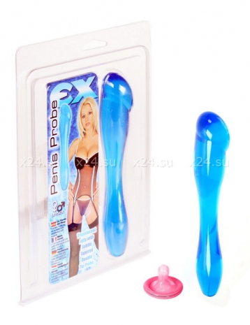 Фаллос гибкий синий Penis Probe