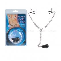 Зажимы на соски с утяжелителем WEIGHTED NIPPLE CLAMPS
