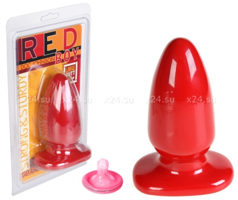Большая анальная втулка RED BOY LINE LARGE BUTT PLUG