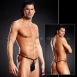 Трусы мужские черные POUCH V-стринги L/XL0