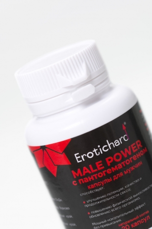 Капсулы возбуждающие для мужчин EroticHard MALE POWER с пантогематогеном 20 капсул