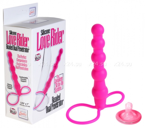 Страпон на пенис с анальным стимулятором Silicone Love Rider