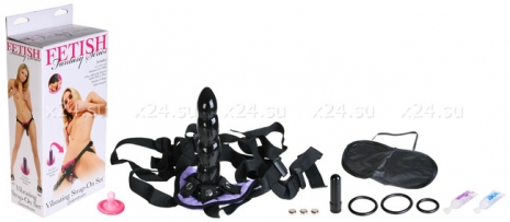 Страпон с клиторальной стимуляцией партнерши Vibrating Strap On