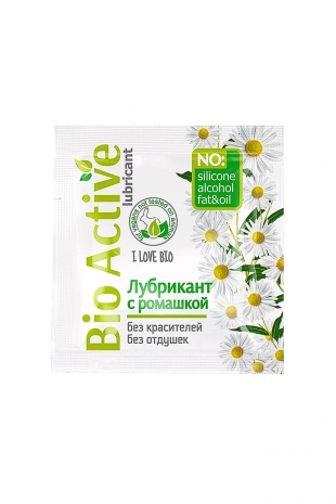 Гель-лубрикант на водной основе «BIO ACTIVE» с ромашкой и д-пантенолом, 3 г