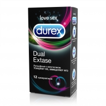Презервативы для одновременного достижения оргазма обоими партнерами Durex Dual Extase №12 (12 шт.)