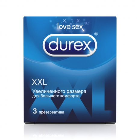 Презервативы увеличенного размера Durex XXL №3 (3 шт.)