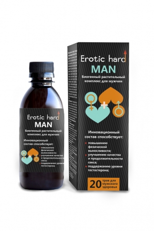 Сироп для мужчин «Erotic hard MAN» , для усиление эрекции, 250 мл