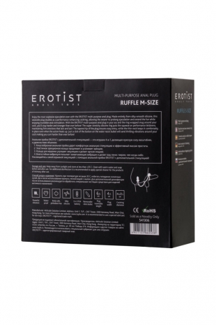 Анальная пробка с дополнительной стимуляцией 4-в-1 EROTIST Ruffle M-Size