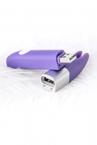 Фиолетовый клиторальный вибромассажёр Qvibry Q2 (7 режимов вибрации)