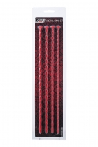 Набор уретральных зондов Black & Red by TOYFA, 4 штуки, красный