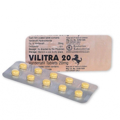 Vilitra-20 (Варденафил 20) таблетки, повышающие потенцию 10 таб. 20 мг